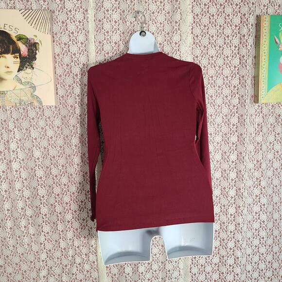 NWT Faded Glory maroon long sleeve shirt size large - Picture 6 of 7